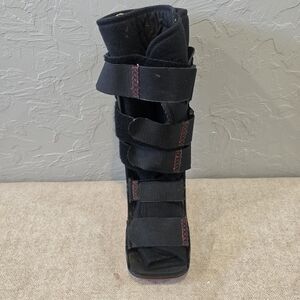 XcelTrax Tall Ankle Walker Brace Boot Cast Size S RED / BLACK